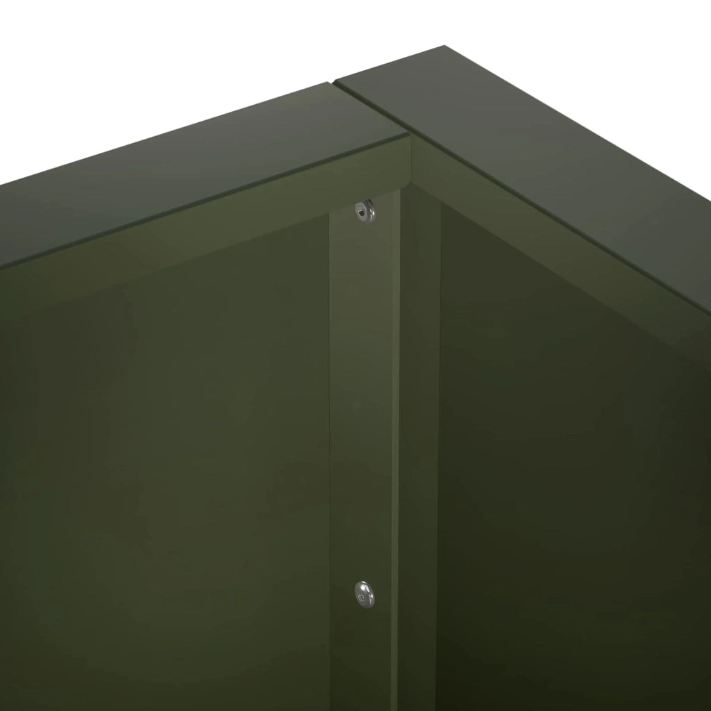 Muro di contenimento 4 pz 100 x 100 x 40 cm Acciaio Verde Oliva 3449208