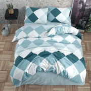 Set di coperte per letto, 155 x 220 cm, azzurro turquesa, set di coperte per letto ademend, renforzato con 1 coperta da letto di 155 x 220 cm e 1 cuscino coprente di 80 x 80 cm, azzurro turquesa