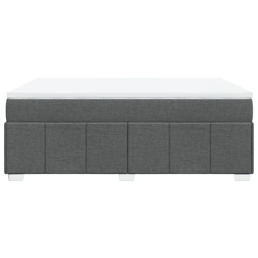 Giroletto a Molle con Materasso Grigio Scuro 160x200 cm Tessuto 3285485