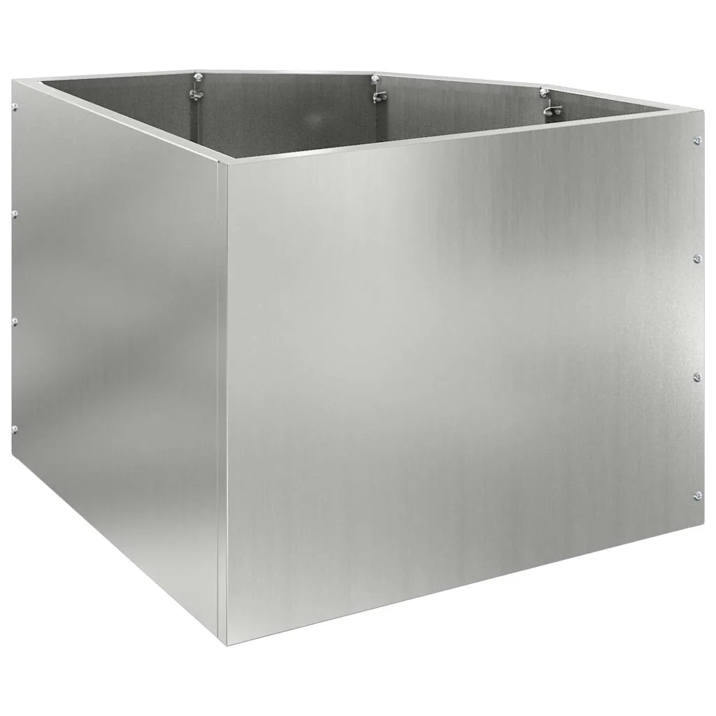 Fioriere | Cassetta per fiori | Vaso d'angolo Argento 45 x 45 x 35 cm Acciaio zincato