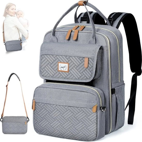 Zak da bagno con cuscino per il cambio con chiusura velcro - Accessori di viaggio eleganti per genitori