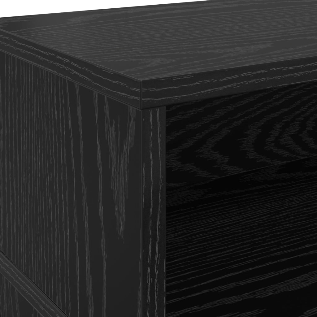 Scrivania Rovere Nero 200x55x91 cm Legno ingegnerizzato