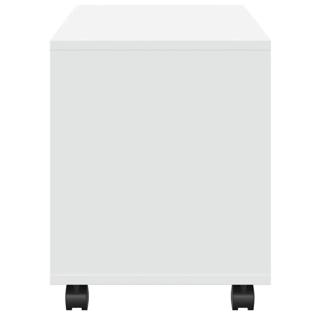 Mobiletto con Ruote Bianco 72x33x42,5 cm in Truciolato