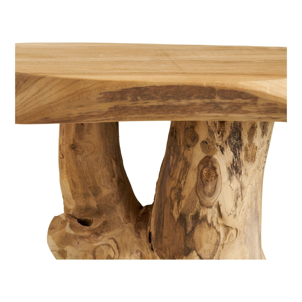 Palena - Tavolino d'appoggio in teak naturale ø40x45 cm