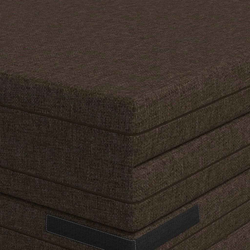 Divano Letto Pieghevole 140 x 67 x 15 cm Tortora 900272