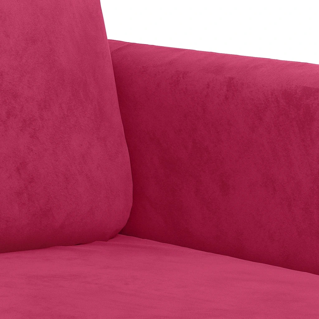 Poltrona Rosso Vino 60 cm Velluto 359426