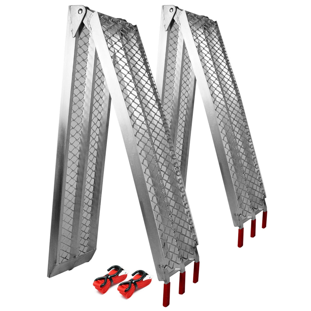 2x rampe di carico ripiegabili per moto ATV 226cm 680kg In alluminio Rampa di salita