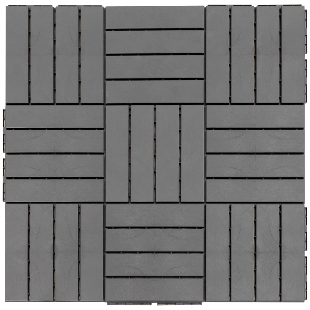 Set di 9 piastrelle quadrate 30x30 cm ¨C zephmum ¨C grigio 0.81 m2