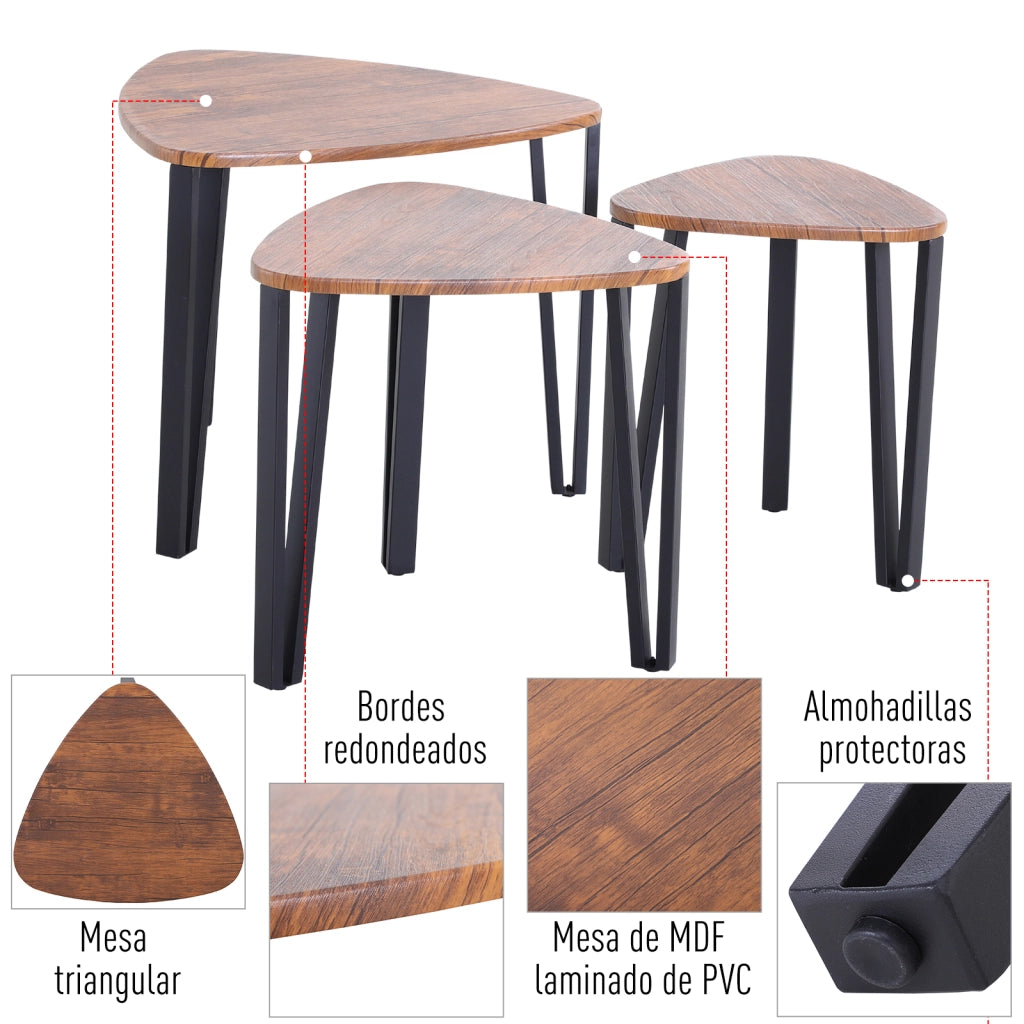 Tavolino da caff¨¨ nido minimalista ¨C zephmum ¨C nero, metallo, 56x54.2x45.4cm
