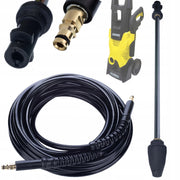 Tubo Alta Pressione 10m Click-Click compatibile con Idropulitrice Kärcher K2-K7 + Lancia Turbodisca Metallica