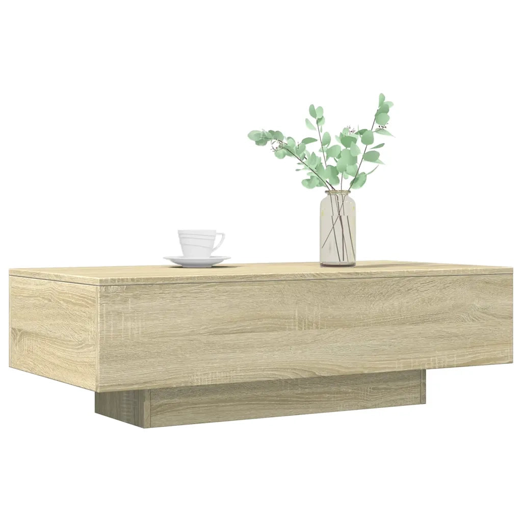 Tavolino-Tavolino da soggiorno-Tavolo Rovere Sonoma 100x49,5x31 cm in Legno Multistrato