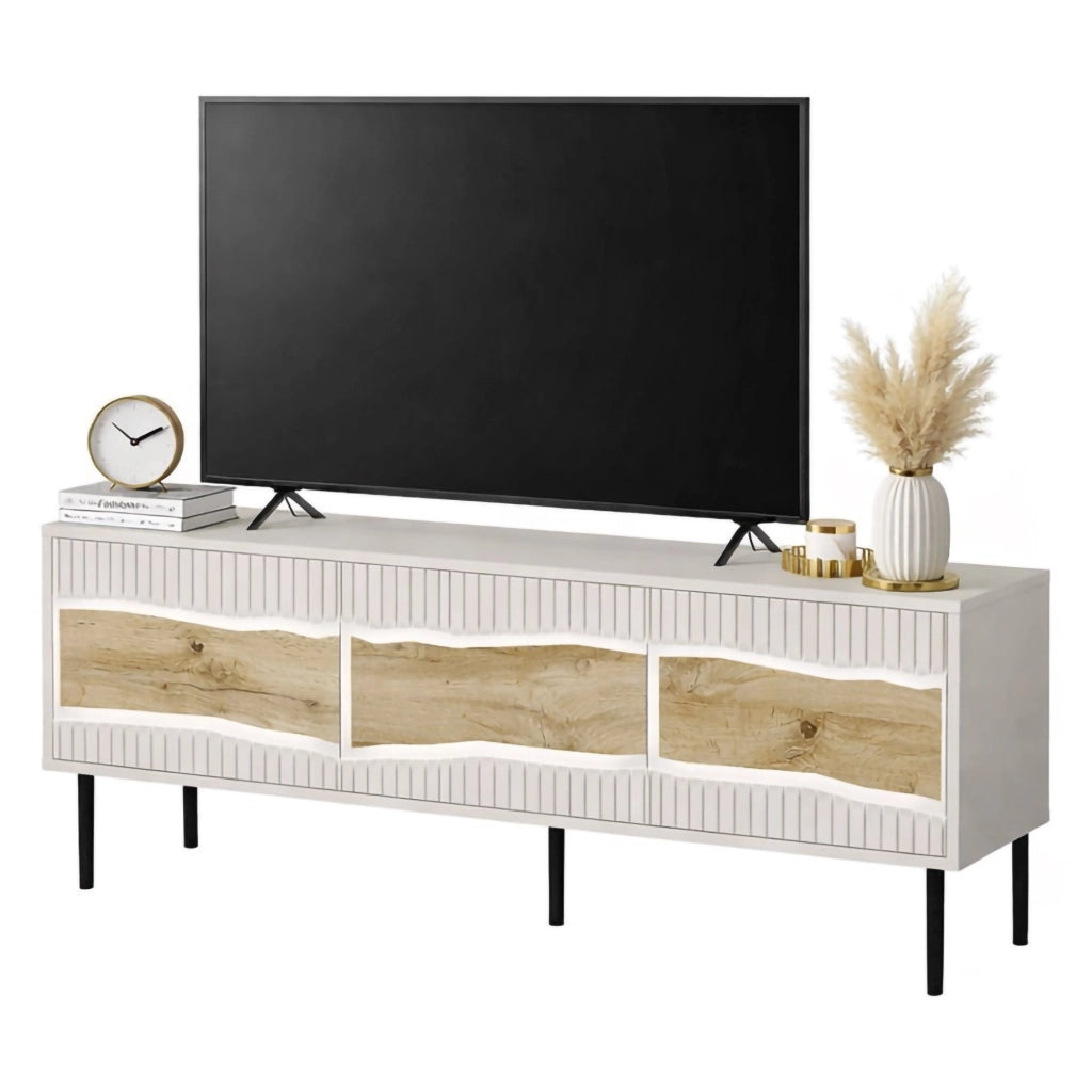 Novolin, Mobile Porta tv un Ripiano, 143.5x40x61.5h cm Beige