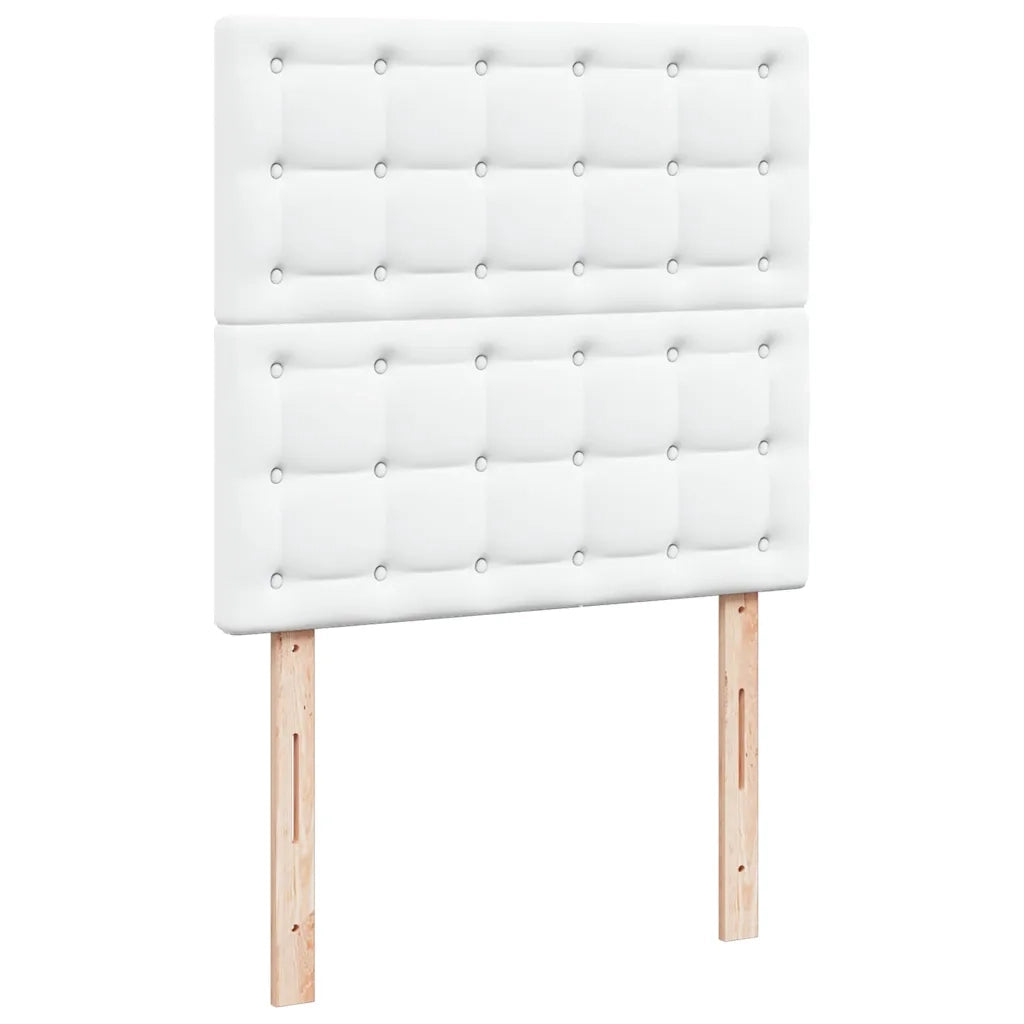 Pouf Letto con Materassi e LED Bianco Puro 180x200cm Similpelle 3314504