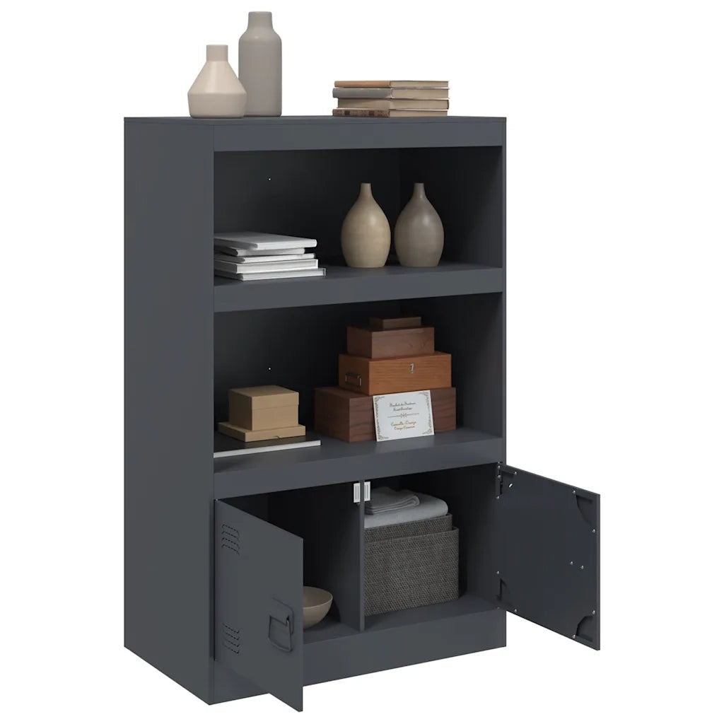 Credenza Antracite 67x39x107 cm in Acciaio 841669