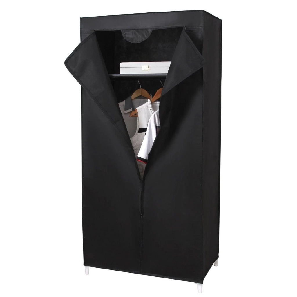 Armadio in tessuto contenitore nero 160 cm 2012030