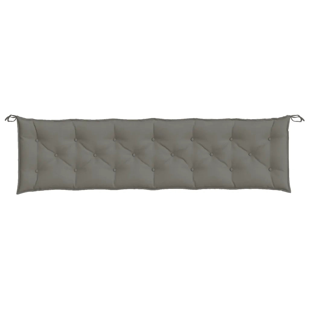 Cuscini Panca Giardino 2 pz-Set di 2 Cuscini per panchina da esterno Grigio Scuro M¨¦lange 200x50x7 cm