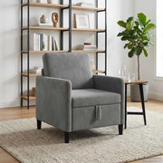 Divano con Storage Grigio Scuro 72 x 78 x 87 cm Poliestere 42036878