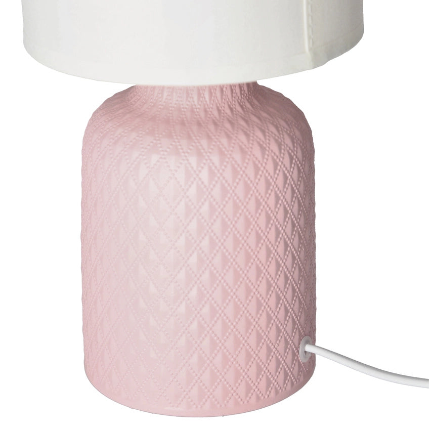 Lampada da tavolo Candellux INER rosa/bianca E14 32cm