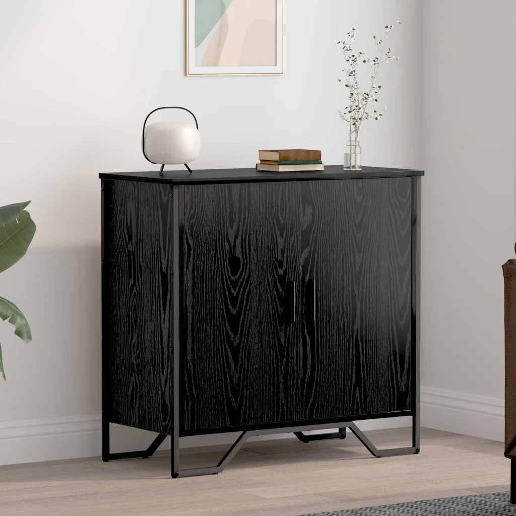 Credenza | Madia | Buffet da pranzo | Armadio da pranzo Rovere Nero 78 x 35 x 74.5 cm