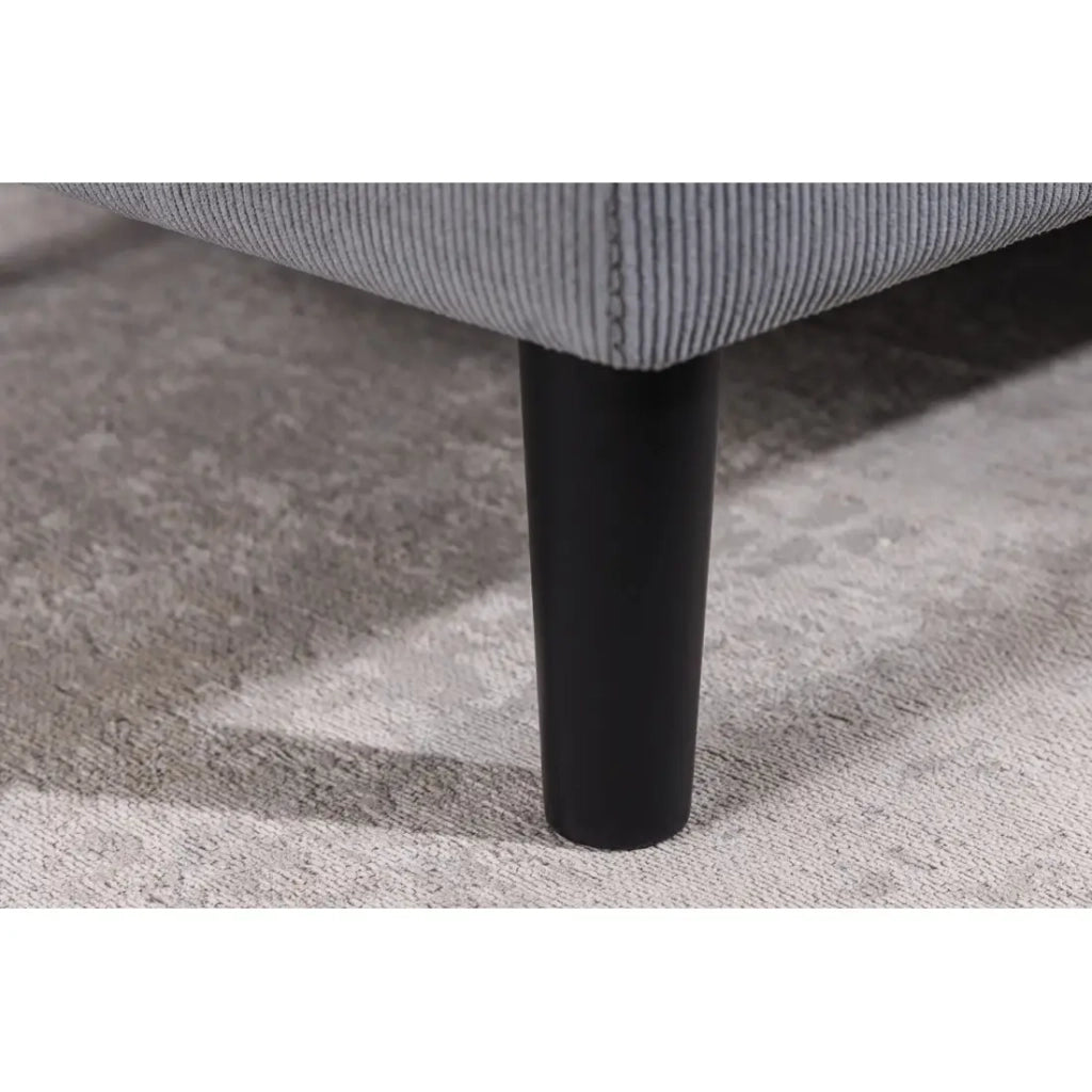 Divano ad angolo CITY grigio chiaro reversibile – Divano contemporaneo in tessuto a costine