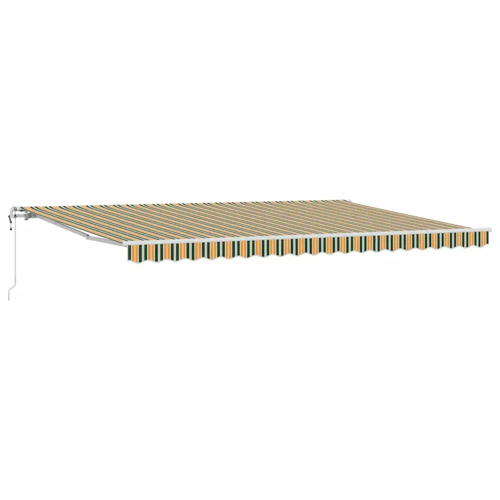 Tettuccio Elettrico Retrattile Verde e giallo 500 × 350 cm 3331575