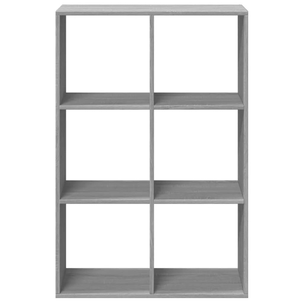 Libreria Divisorio-Scaffale per Libri-Mobile di Stoccaggio Grigio Sonoma 69,5x29x103,5cm in Truciolato