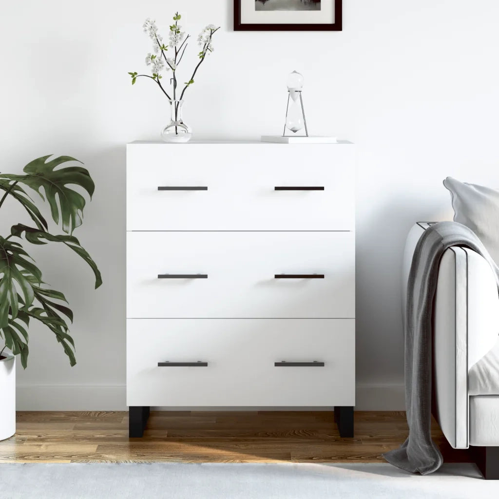 Credenza | Madia | Buffet da pranzo | Armadio da pranzo Bianca 69,5x34x90 cm in Legno Multistrato