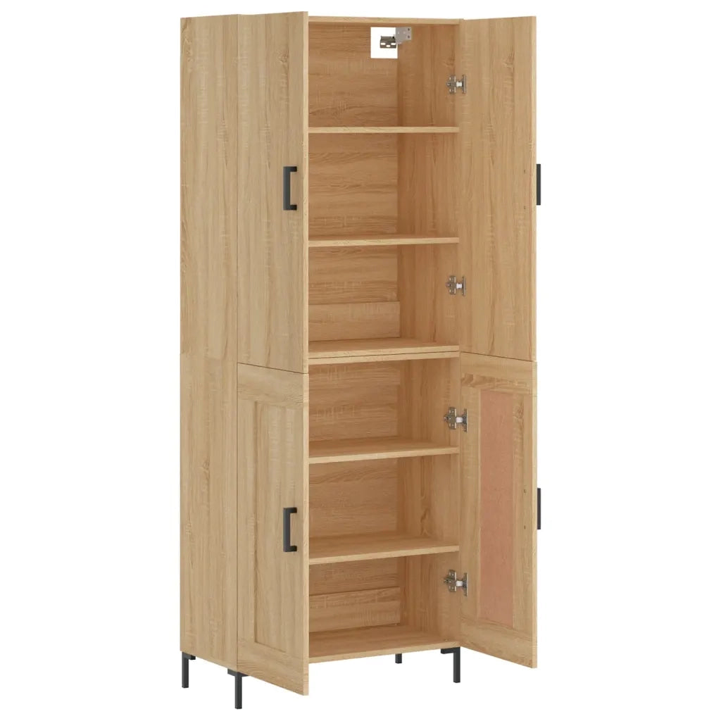 Credenza Rovere Sonoma 69,5x34x180 cm in Legno Multistrato 3195790