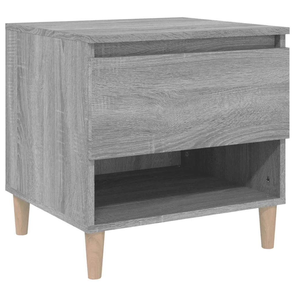 Comodino-Tavolino da notte Grigio Sonoma 50x46x50 cm in Legno Multistrato