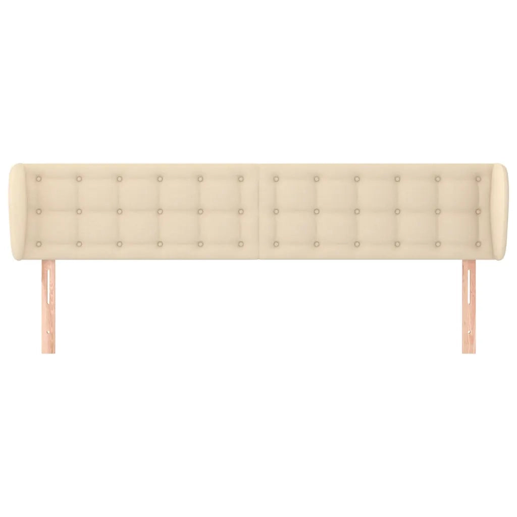 Testiera ad Orecchio Crema 183x23x78/88 cm in Tessuto 3117597