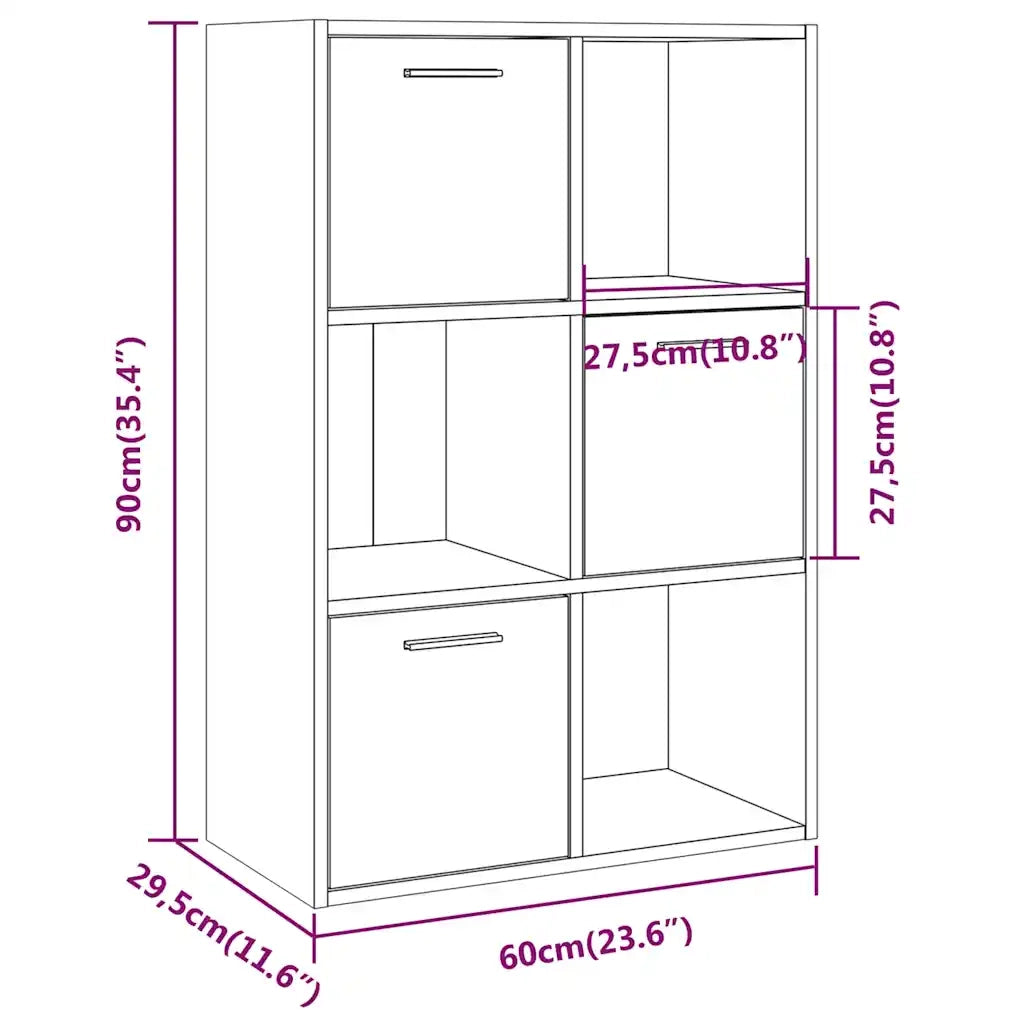 Mobile Contenitore Grigio Sonoma 60x29,5x90 cm CFW9486776