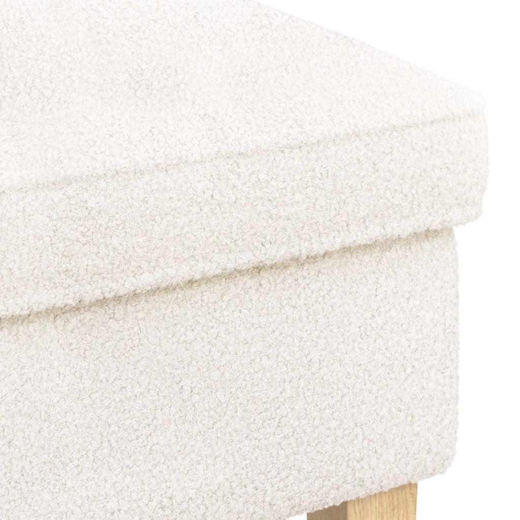 Poggiapiedi Crema 55 x 35 x 41 cm Bouclé 42030003
