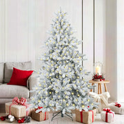Albero di Natale Artificiale con Rami Pieghevoli Bianco 180 cm