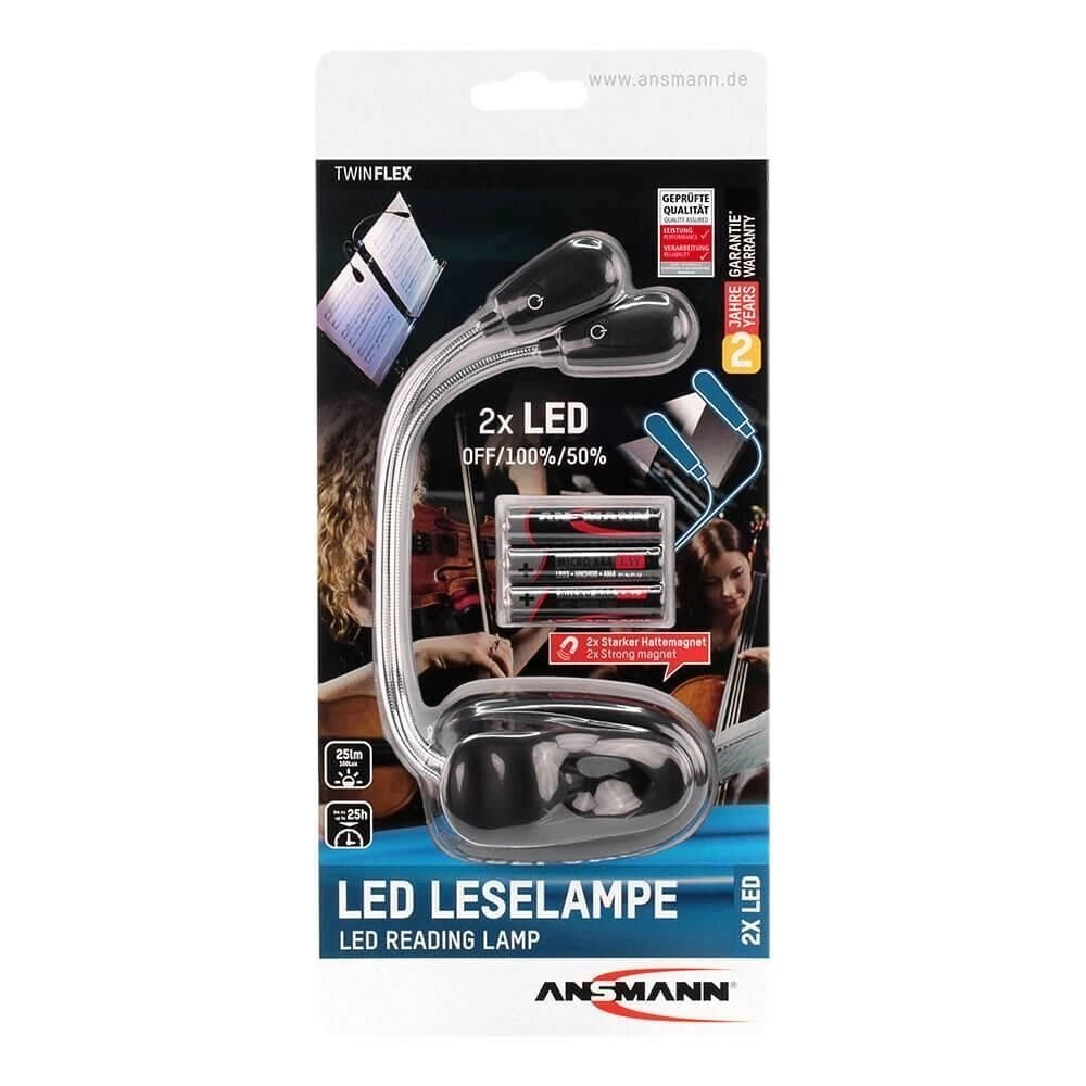 Ansmann 1600-0119 lampada da tavolo LED Nero