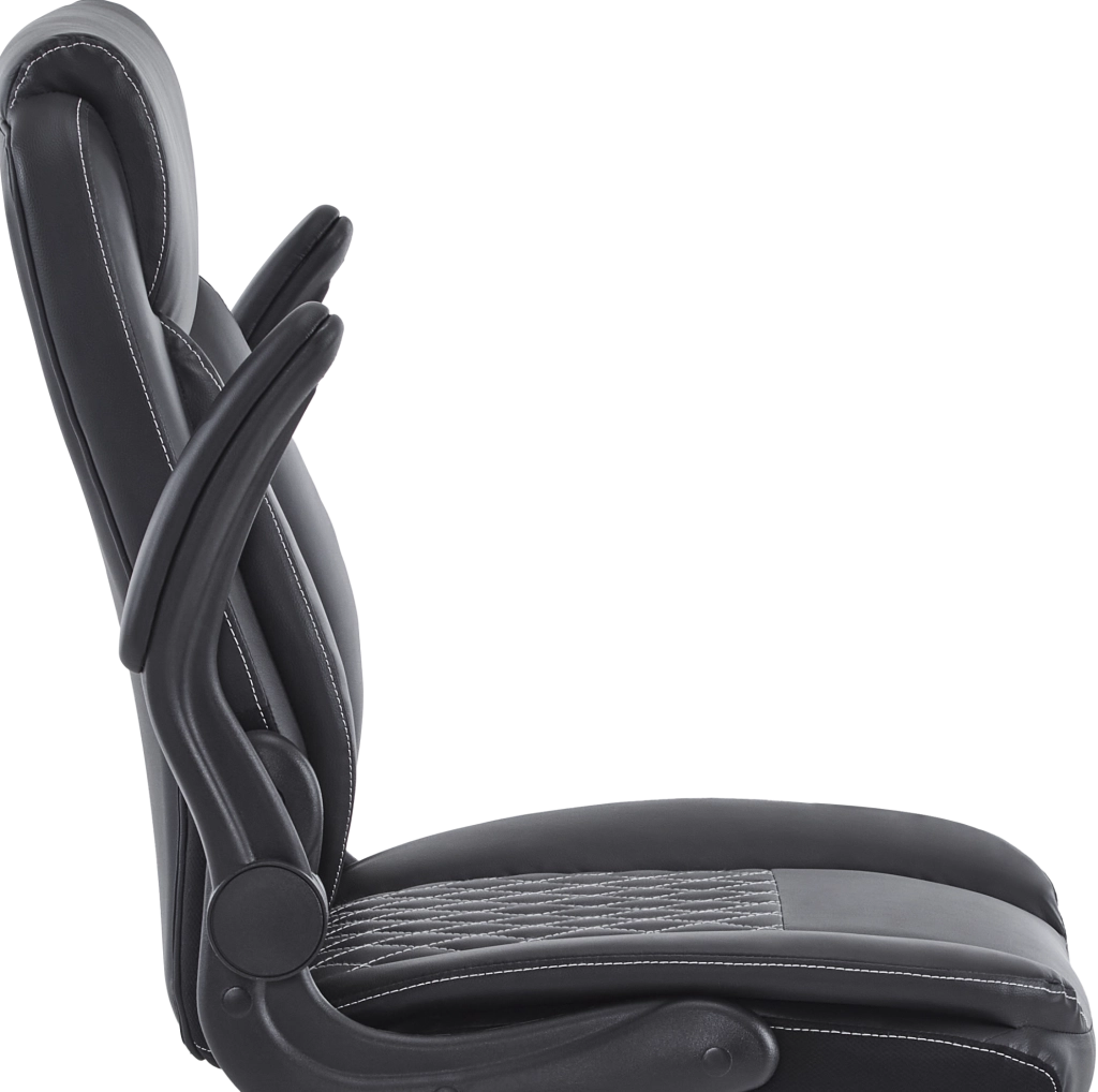 POLTRONA da ufficio ergonomica con supporto lombare Similpelle Nera
