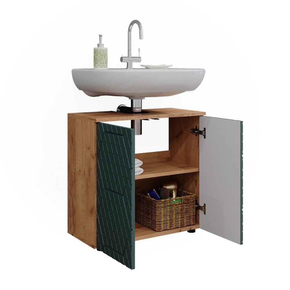 Vicco Mobiletto Quercia verde/oro 30 x 59 cm