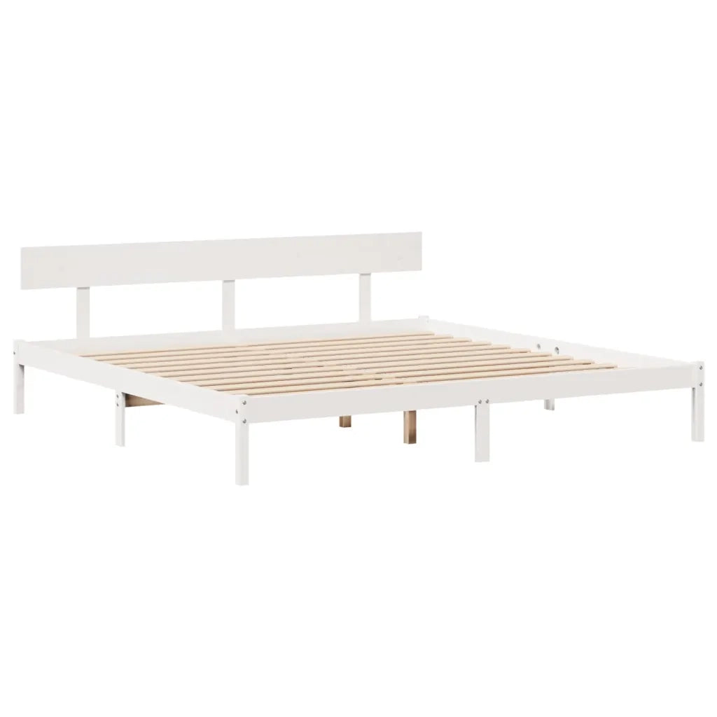 vidaXL Letto senza Materasso Bianco 180x200 cm Legno Massello di Pino