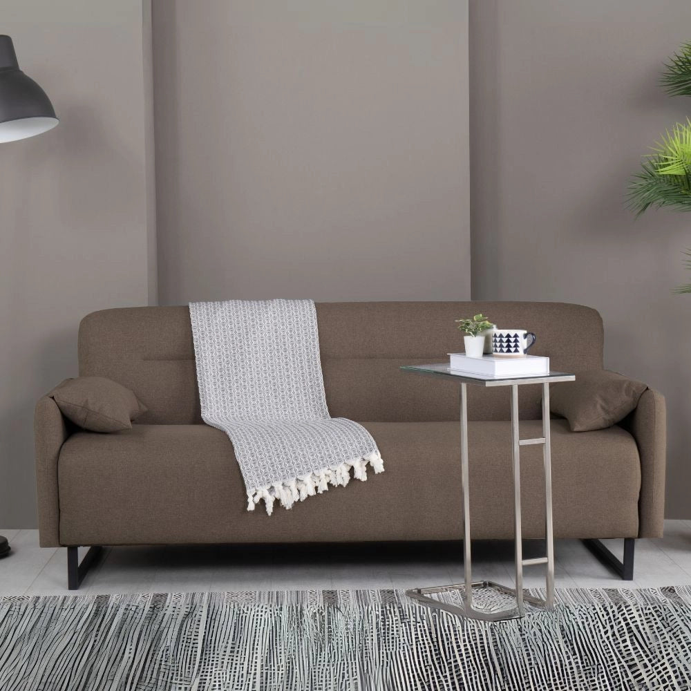 Divano letto Odin 3 posti in tessuto beige 05-370