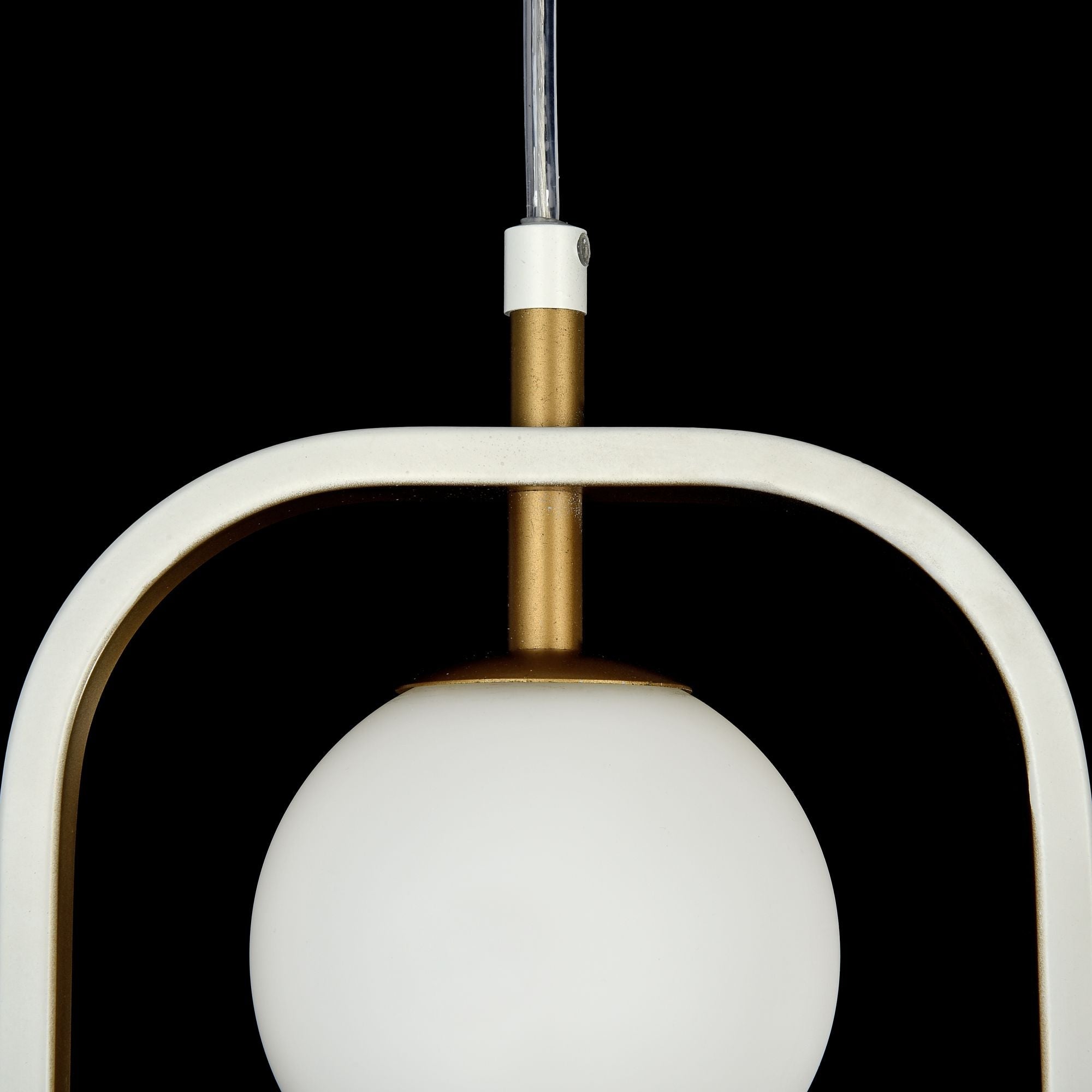 Lampada pendente Modern in Metallo Avola Bianco con Oro
