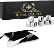 Set di ghiaccio per whisky, blocchi di ghiaccio in acciaio inossidabile premium, set di regalo o accessori per bar, whisky, vino e altro raffreddato senza diluizione