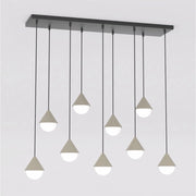 Lampada a sospensione Giro in acciaio nero opaco e vetro