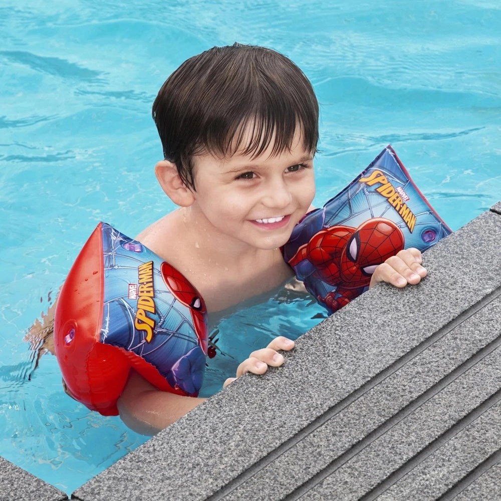 Trade Shop - Braccioli Gonfiabili Stampa Spiderman 23x15cm Mare Piscina Estate Per Bambini 019943 -