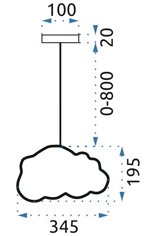 Lampada Pensile Nuvoletta Azzurro