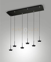 3804-46-101 MONTATURA NERA COMPLETA RETTANGOLARE 6 LUCI CCT 2700K - 3000K - 4000K-  42W - 4500 lm DIMMERABILE