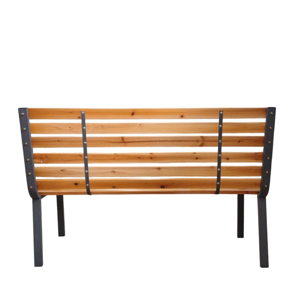 PANCHINA NEW YORK 120X62XH82CM LEGNO E METALLO
