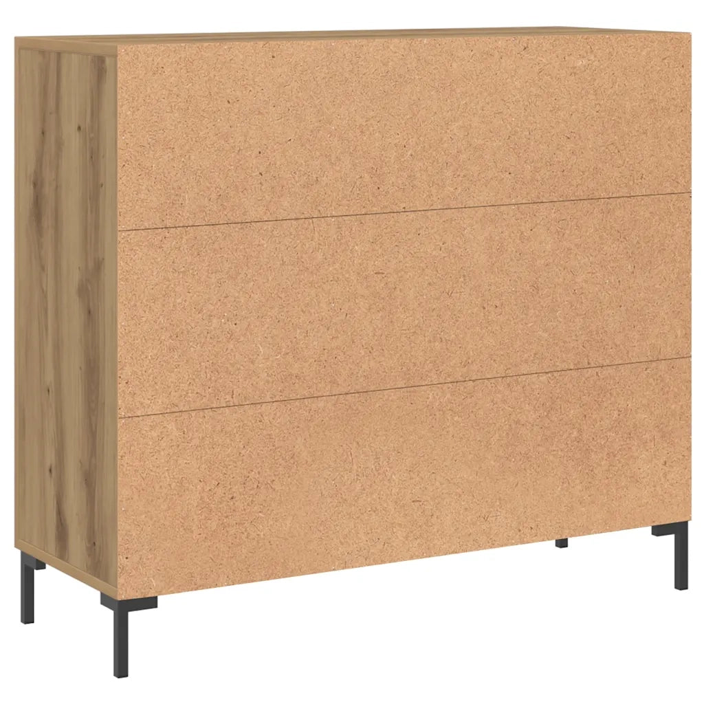 Credenza-Buffet-Armadio da cucina Rovere Artigianale 90x34x80 cm in Legno Multistrato 672618