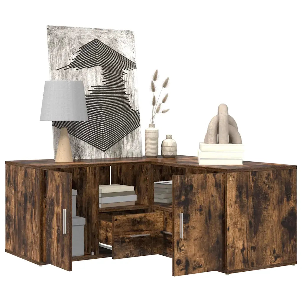 Mobile Angolare Rovere Fumo 160x40x45 cm in Truciolato 3307823