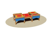 Tavolo ricreativo Work 894 Giochipark legno EN 1176 vasche sabbia 210x90x60cm
