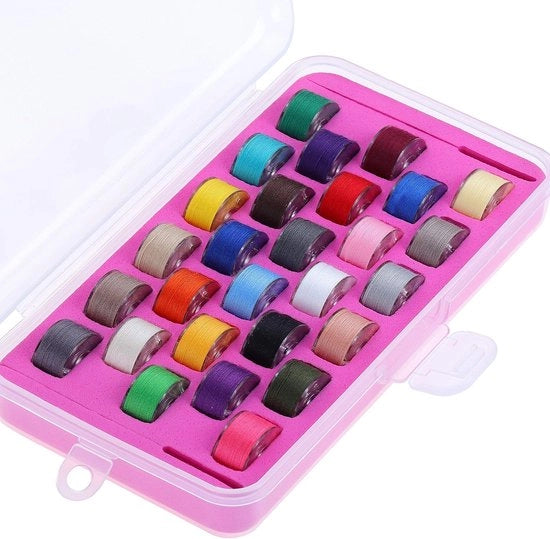 Filato per cucito 28 pezzi Colori diversi 60S/2 (90WT) Filato per sottolinea in plastica Misura A SA156 per cucito a maglia e macchina da cucire DIY filato per cucito