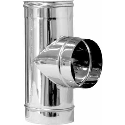 TEE IN ACCIAIO A 90  ° PER CANNE FUMARIE- Diam. 180- DK- pezzi 1